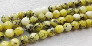 Perles rondes en turquoise jaune naturelles pour la fabrication de bijoux DIY, vente en gros - Product Image 2