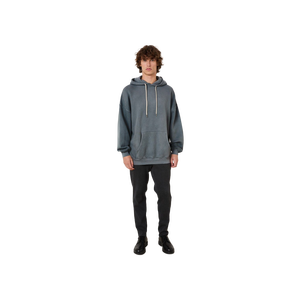 <b>Men's</b> Oversized Hooded Sweatshirt Solid Color Cotton Fleece Casual <b>Pullover</b> Autumn Style Pocket Design Oversized Fit - Product Image 1