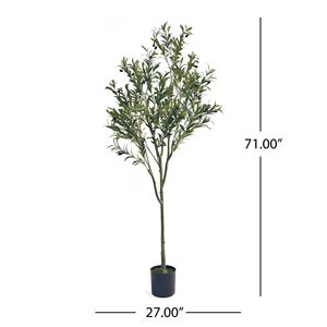 71-Inch Artificial Olive <b>Tree</b> for Home Bedroom or Living Room Durable and Elegant Artificial <b>Tree</b> Plants - Product Image 4