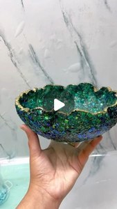 Resin serving bowl handmade <b>epoxy</b> decorative bowl modern glossy finish fruit bowl for home decor dining <b>table</b> gift item - Product Image 4