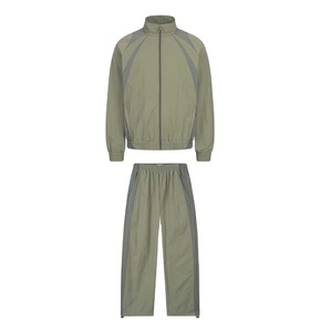 OEM Custom Logo Woven Softshell <b>Nylon</b> Casual Windbreaker Jacket and Pant Two Piece Set Men Breathable Quick Dry BY HI 2026 - Product Image 3