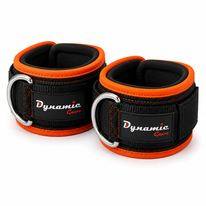 Solid Colors Neoprene Padded Ankle Straps Breathable Nylon Steel Components Customizable Fitness Ankle Cuffs for <b>Cable</b> Workouts - Product Image 3
