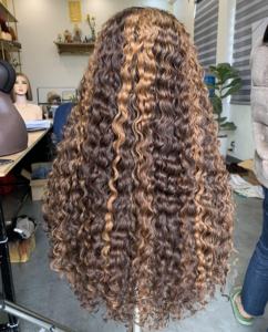 Perruque eurasienne à textures bouclées et faisceaux de cheveux humains vietnamiens 100%, 100% cheveux non transformés en cheveux humains en gros - Product Image 1