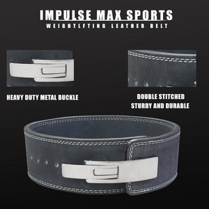 Premium Leather Lever Belt 10mm Wide Weightlifting & Powerlifting Gym Belt with Lower <b>Back</b> <b>Support</b> for Men & Women - Product Image 6