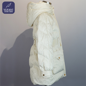 Chaqueta de Plumón Blanca <span class=keywords><strong>con</strong></span> <span class=keywords><strong>Capucha</strong></span>, Bolsillos y Cintura Ajustable para Invierno, Ligera, Cálida y Moderna, Parka para Mujer y Hombre - Product Image 1