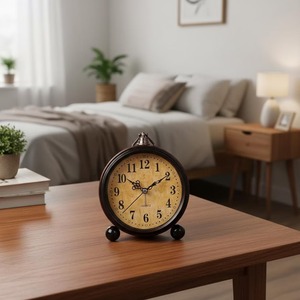 Reloj Decorativo de Escritorio para el Hogar, Sala de Estar, Dormitorio, Estudio, Reloj de Mesa Antiguo Tradicional Ornamental con Movimiento de Cuarzo y Funcionamiento Silencioso - Product Image 2