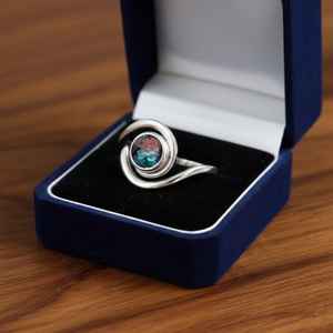 แหวนควอตซ์อเล็กซานไดรต์เปลี่ยนสี เงินแท้ 925 ลายวน ประดับพลอยประจำเดือนมิถุนายน สำหรับผู้หญิง เป็นของขวัญ - Product Image 5