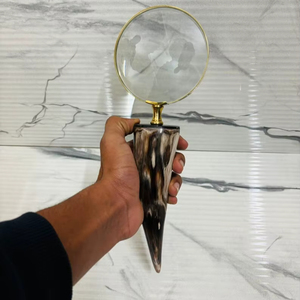 High Quality Handcrafted <b>Microscope</b> Magnifying Glass with Natural Horn Handle for Reading Crafts Inspection OEM Customizable - Product Image 1