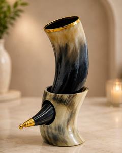 Natural Horn Viking Horn Elegant Viking Molding Themed Hand Molding Tail Drinking Horn Authentic Ox Horn Viking Horn at UO INDIA - Product Image 5