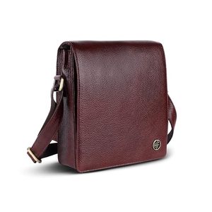 Sac bandoulière messager pour homme en cuir véritable motif alligator, minimaliste et durable, avec fermeture éclair - Product Image 1