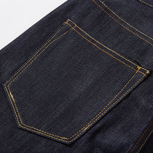 Jeans en denim selvedge droit de qualité supérieure, style japonais, logo personnalisé, design vintage, fermeture boutonnée, pantalon imprimé - Product Image 2