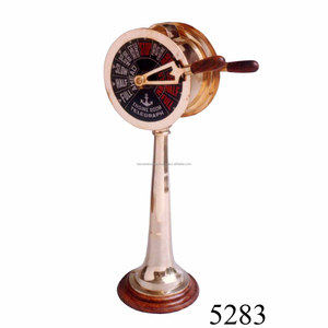 Fantasia <span class=keywords><strong>nautica</strong></span> decorativo in legno in ottone nave telegrafo stile marino smalto in metallo con Base nautico accessorio decorativo - Product Image 6