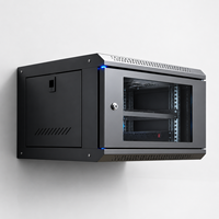 Armoire réseau murale personnalisée Zhonghuiheng 4U-24U 19 pouces en SPCC anti-rayures avec porte en verre trempé pour CCTV, routeur, bureau et informatique