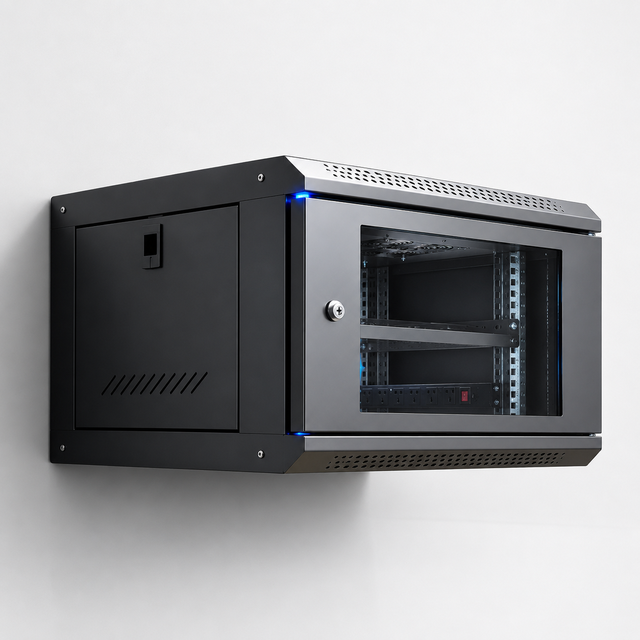 Zhonghuiheng Custom 4U-24U Wall Mount Network Cabinet 19In SPCC Anti- Rack Tempered Glass Door CCTV Router Office IT