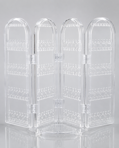 Space-Saving Foldable Acrylic Jewelry Display <b>Stand</b> Glossy Finish Customizable Size Color Freestanding Necklace Organization - Product Image 3