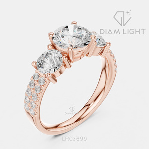 Bague de fiançailles ronde 1,30 carat, bijoux fins, certifiée IGI, or blanc 14 carats, diamant de laboratoire, cadeau pour anniversaire de mariage - Product Image 4