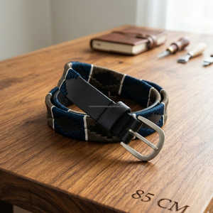 Ceinture Polo de Luxe Personnalisée en Cuir Véritable, Tressée à la Main, Style Argentin, Robuste en Cuir de Vachette Véritable, Sacs et Étuis OEM LPB-0109 - Product Image 6