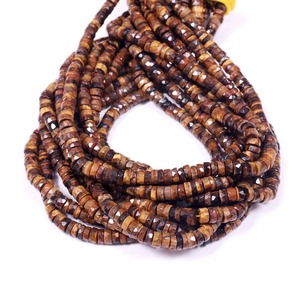 Cuentas de Ojo de Tigre Natural Heishi en Forma de Neumático, Precio al por Mayor, Cuentas de Piedras Preciosas Facetadas en Forma de Rueda de 6MM y 7MM para Suministros de Fabricación de Joyas - Product Image 4