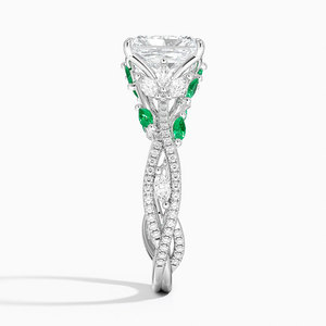 แหวน BOJ รุ่น 0139 ทรง Radiant Cut เงินแท้ 925 ประดับเพชรเม็ดเดี่ยวทรง Solitaire ดีไซน์ Luxe Secret Prong Setting น้ำหนัก 2 กะรัต สี D ความสะอาด VVS1 เพชรโมอิสซาไนต์ รับรองโดย GRA - Product Image 3