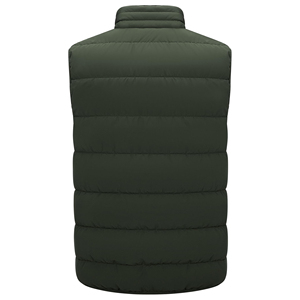 Chaleco Acolchado de Forro Polar con Cuello Alto Color Borgoña para Hombre, Marca GENERSA SPORTS, Cierre de Cremallera, Resistente al Viento, Secado Rápido, Transpirable, Informal, para Invierno - Product Image 4