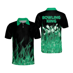เสื้อโบว์ลิ่งผ้าแคนวาสโพลีเอสเตอร์ 100% สั่งทำได้ พิมพ์ลายดิจิตอลแบบระเหิดสี ระบายอากาศได้ดี แขนสั้น สำหรับผู้ชายและผู้หญิง ขายส่ง - Product Image 1