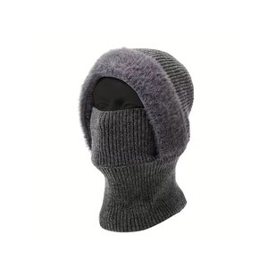 Le bonnet balaclava présente un design en polaire épaissie, adapté aux hommes et aux femmes, idéal pour les activités de plein air. - Product Image 3
