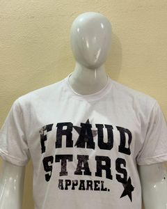 เสื้อยืดคอกว้างทรงปกติสำหรับผู้ชายคุณภาพสูง พิมพ์ลายแบรนด์ตามสั่ง ดีไซน์ไหล่ตก สไตล์ลำลอง ผ้าโพลีเอสเตอร์/คอตตอนฟลีซ พลัสไซส์ - Product Image 5