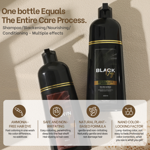 Shampoo <span class=keywords><strong>Colorante</strong></span> per <span class=keywords><strong>Capelli</strong></span> Nero Naturale a Base di Erbe 400ml <span class=keywords><strong>Senza</strong></span> <span class=keywords><strong>Ammoniaca</strong></span> e PPD in Forma di Crema - Product Image 3