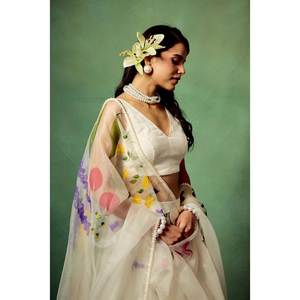 Mono de fiesta con estampado floral de diseñador hermoso Lehenga Choli para ocasiones especiales - Product Image 4