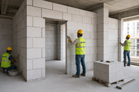 Blocs de construction de cendres volantes de construction verte de force supérieure faciles à utiliser faits à partir du matériel durable de gypse