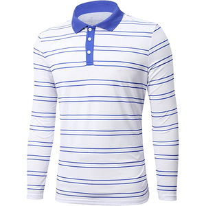 Camisetas de Golf Populares para Hombre, 100% Algodón, Lona Sólida, Elásticas en Cuatro Direcciones, de Secado Rápido, Manga Corta, Casuales, con Cierre de 1/4, Logotipo en Relieve - Product Image 3