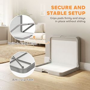 Lettiera Pieghevole per Cani con 3 Tappetini Assorbenti Usa e Getta 86,5 cm x 62 cm Grigia - Forniture per Addestramento Animali Domestici - Product Image 5