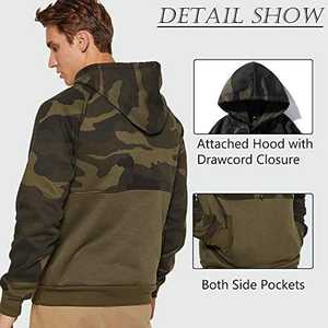 Sweat à capuche camouflage unisexe de qualité supérieure, en polaire anti-plis, coupe décontractée, effet délavé, avec poche frontale profonde - Product Image 3