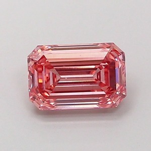 Diamant rose intense fantaisie de 1,00 carat, taille émeraude, cultivé en laboratoire CVD, clarté SI1, polissage excellent, pierre précieuse non montée pour la création de bijoux - Product Image 4