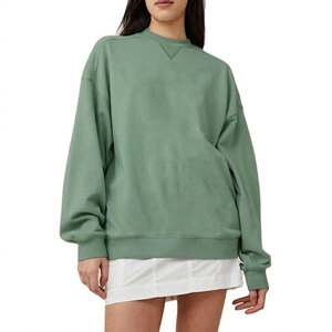 Nouveau Sweat-shirt Pull Décontracté Oversize à Col Montant Uni en Polaire Polyester/Coton Brodé sur le Devant Personnalisable Tendance Hiver - Product Image 1