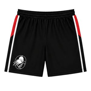 Men Black <b>Red</b> Basketball Uniform Set Jersey Shorts Sports Team Wear Athletic Training Match Apparel Performance Game Clothing - Product Image 4