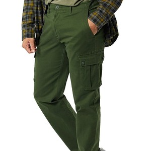 Pantalon Cargo Décontracté Homme Coupe Droite Taille Élastique Mi-Haute Kaki avec Multi-Poches – Vente en Gros Usine - Product Image 4