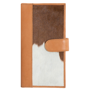 Luxury Brown Cowhide Leather Wristlet <b>Purse</b> Clutch <b>Phone</b> <b>Wallet</b> Case Zipper Closure Custom Logo Tassel Hard Feature Make-Up Bag - Product Image 1