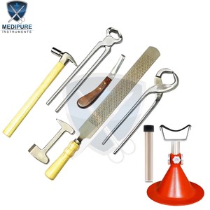 Kit d'outils de fermeur robuste pour le soin des sabots de cheval, avec coupe-sabots, couteau et râpe, équipement vétérinaire équin - Product Image 5