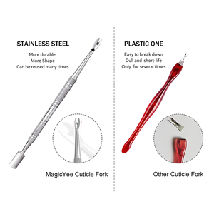 ที่ดันหนังกำพร้าเล็บ MARI INSTRUMENTS รุ่น J2 ทำจากสแตนเลส สำหรับตกแต่งเล็บ ดันหนังกำพร้าได้สองด้าน ใช้ได้กับเล็บอะคริลิค - Product Image 2