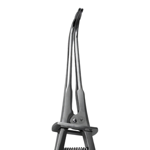 Pinza de dique de goma manual University Washington con anillo de bloqueo de acción de resorte de acero inoxidable y mango curvo, para uso dental, de ROBOZ TECH - Product Image 4