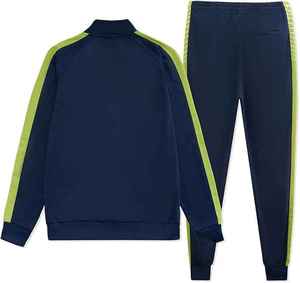 Conjunto de sudadera con capucha y pantalones deportivos de forro polar grueso, corte ajustado, estilo urbano, para entrenamiento y gimnasio, para hombre - Product Image 2