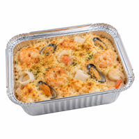 WB 1000PCS/CTN 700ml Boîte à lunch en aluminium à emporter, Plateau en aluminium, Emballage alimentaire, Contenant en aluminium, Barquette en aluminium