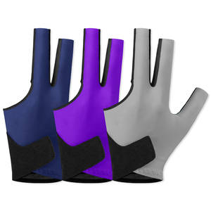 Gant de billard Geo Brothers à trois doigts, demi-doigts, extensible, en polyester, antidérapant, unisexe, ambidextre, pour l'été, pour le billard et le snooker, à enfiler - Product Image 4