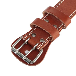Waist Support Cowhide Non-Slip Adjustable Lightweight Weightlifting Belt for Gym Workouts Bodybuilding Training - Product Image 4