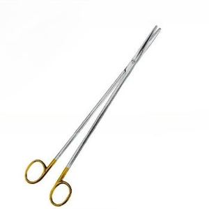 Tijeras Quirúrgicas Metzenbaum TC Rectas de 25cm, de Acero Inoxidable, Color Plata y Dorado, Instrumentos Quirúrgicos de Pakistán, Venta al Por Mayor - Product Image 1