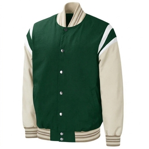 แจ็คเก็ต Letterman Varsity คุณภาพสูงแบบสั่งทำพิเศษ สไตล์วินเทจ ยูนิเซ็กส์ แจ็คเก็ตบอมเบอร์ย้อนยุค แจ็คเก็ตบอมเบอร์เปล่าขายส่ง - Product Image 1
