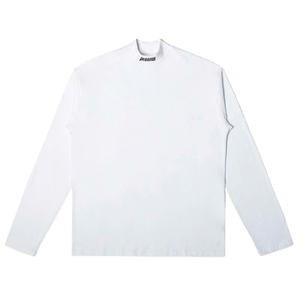 Jersey de cuello alto bordado de algodón pesado, ropa de calle de lujo de gran tamaño - Product Image 3