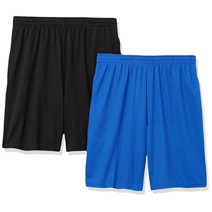 Men's Solid Color Quick Dry Bermuda Shorts Elastic Waist Casual Sport Shorts Red <b>Black</b> 100% Polyester - Product Image 5