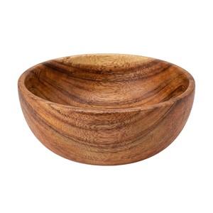 Customized Natural Finished Acacia Wooden Salad <b>Bowl</b> <b>Large</b> Round Serving <b>Bowl</b> for Fruit & Pasta Tableware for Home & Hotel Use - Product Image 1